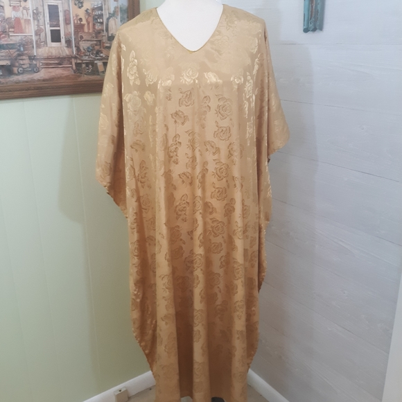 Original Antth NY gold kaftan gown dress free size *A1 - Picture 2 of 8